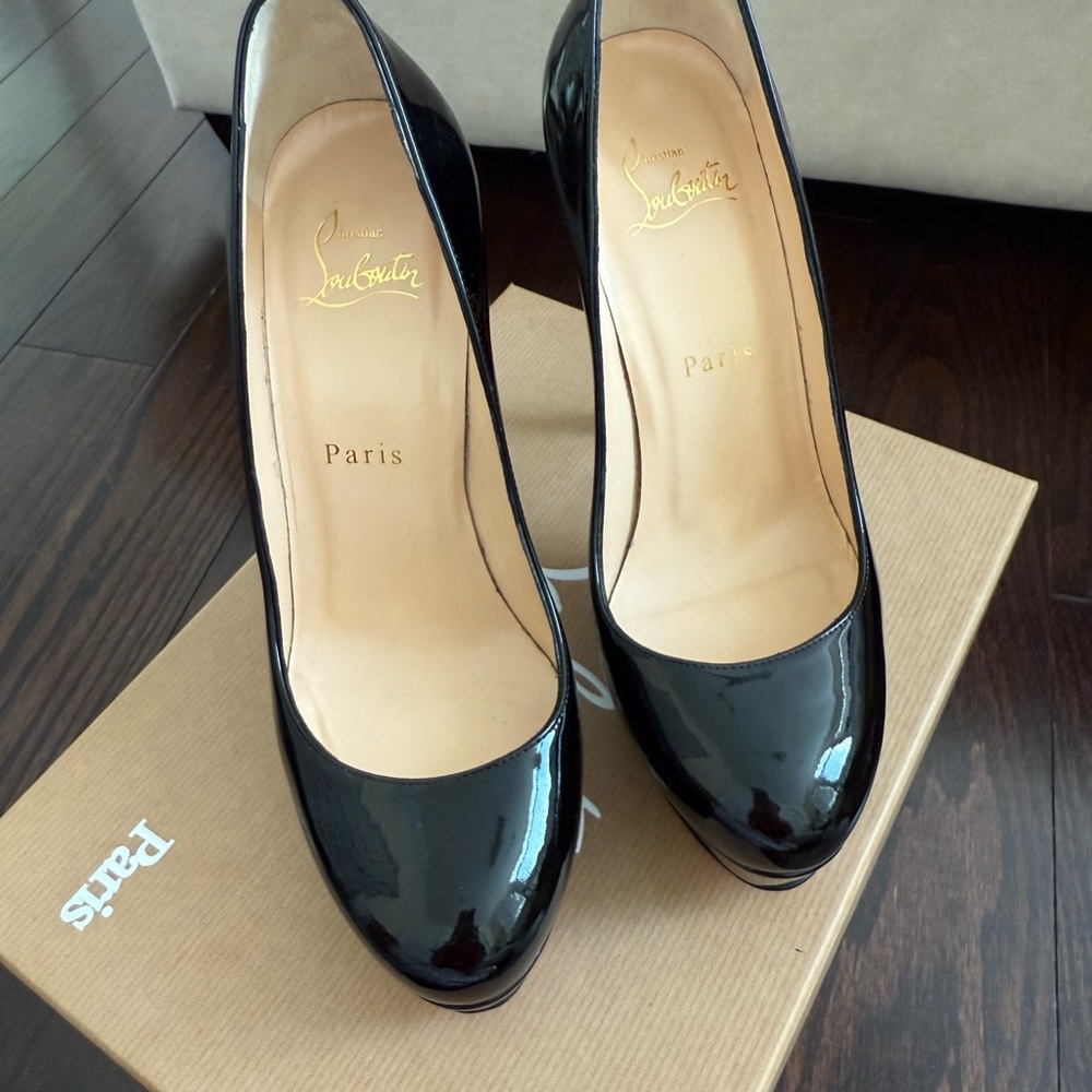 Christian Louboutin Bianca 140 platform pumps in patent leather - Picture 4 of 7